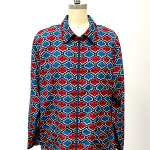 Vintage BonWorth Red + Blue Zipup Jacket